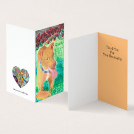 Frisbee in de Rozen bedankje Kaart