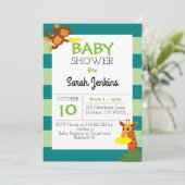 Frisbee Jungle Baby Shower Uitnodiging (Staand voorkant)