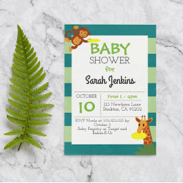 Frisbee Jungle Baby Shower Uitnodiging