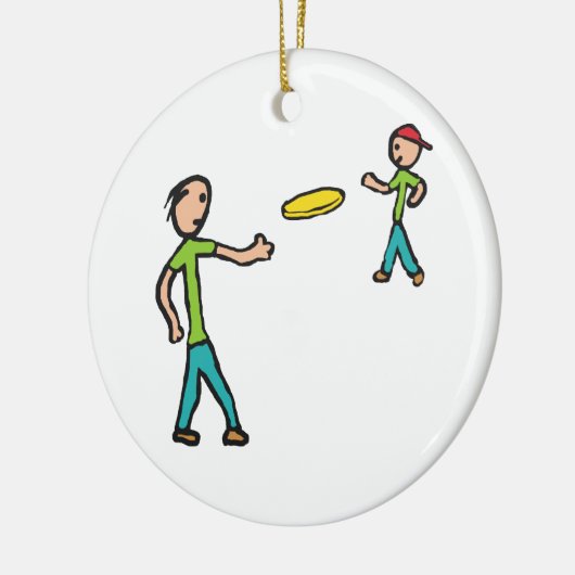Frisbee Keramisch Ornament (Links)