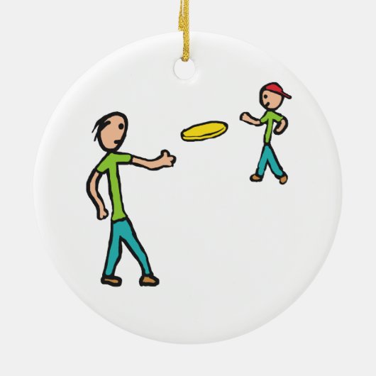 Frisbee Keramisch Ornament (Achterkant)