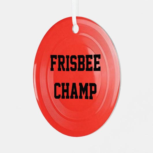 Frisbee Lover Personalized Ornament (Voorkant links)