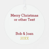 Frisbee Lover Personalized Ornament (Achterkant)