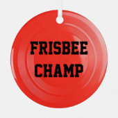 Frisbee Lover Personalized Ornament (Voorkant)