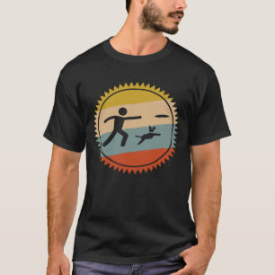 Frisbee met hond-Vintage T-shirt