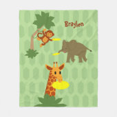 Frisbee Oerwoud Fleece Deken (Voorkant)