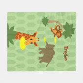 Frisbee Oerwoud Fleece Deken (Voorkant (Horizontaal))