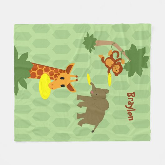 Frisbee Oerwoud Fleece Deken (Voorkant (Horizontaal))