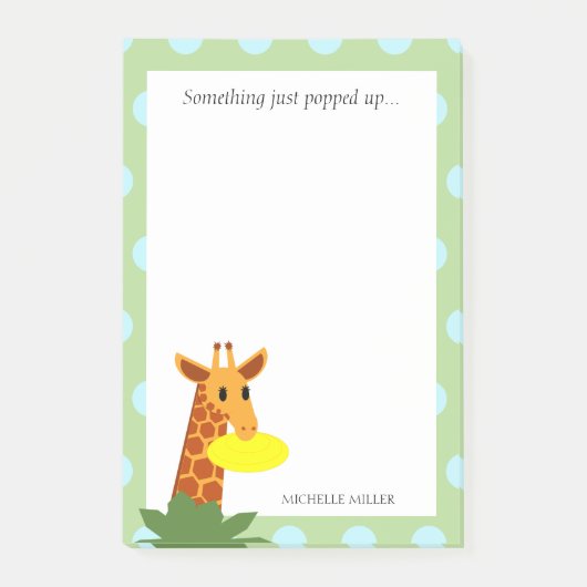 Frisbee Oerwoud Giraffe gepersonaliseerd Post-it® Notes (Voorkant)