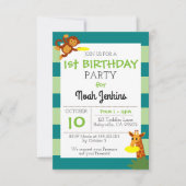 Frisbee Oerwoud Verjaardagsfeest 3x5 Uitnodiging (Voorkant)