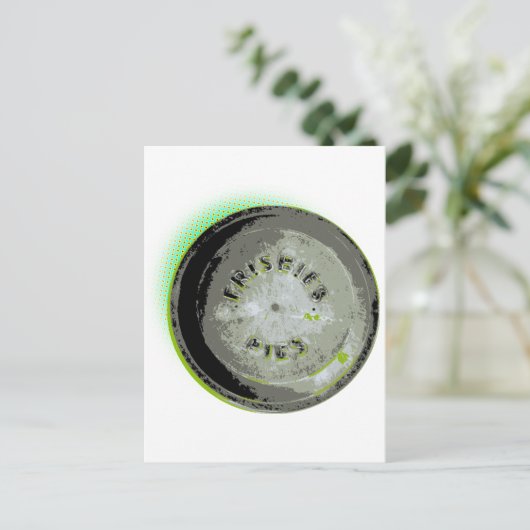 Frisbee Pie Tin Earth Colors Briefkaart (Staand voorkant)