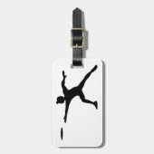 Frisbee Silhouette Bagagelabels (Voorkant verticaal)