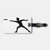 Frisbee Silhouette Bagagelabels (Achterkant horizontaal)