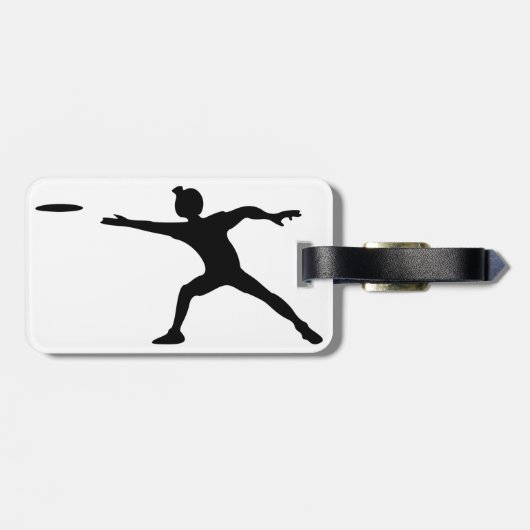Frisbee Silhouette Bagagelabels (Achterkant horizontaal)