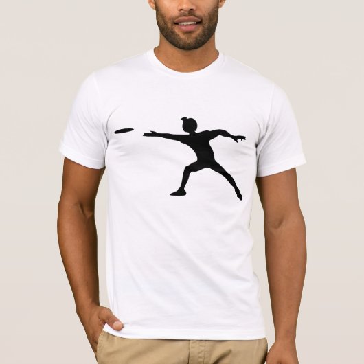 Frisbee Silhouette Mannen T-shirt (Voorkant)