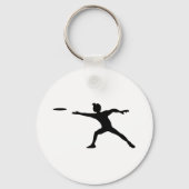 Frisbee Silhouette Sleutelhanger (Voorkant)