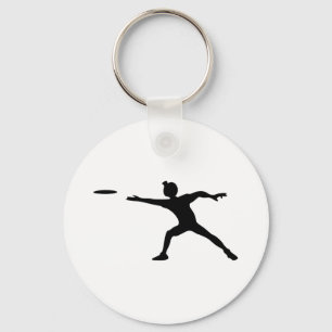 Frisbee Silhouette Sleutelhanger