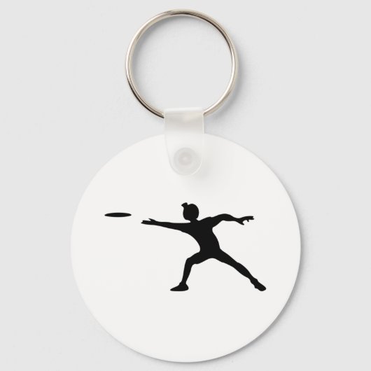 Frisbee Silhouette Sleutelhanger (Voorkant)