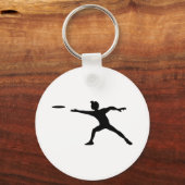 Frisbee Silhouette Sleutelhanger (Voorkant)