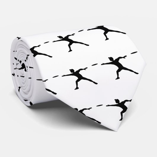 Frisbee Silhouette Stropdas (Opgerold)