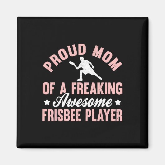Frisbee Speler Ultimate Frisbee Disc Golf Moeder M Magneet (Voorkant)