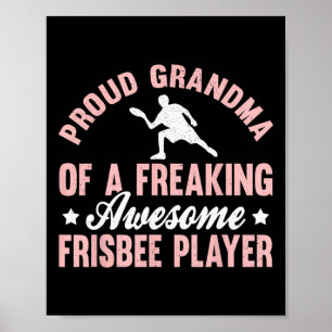 Frisbee Speler Ultimate Frisbee Disc Golf Oma  Poster