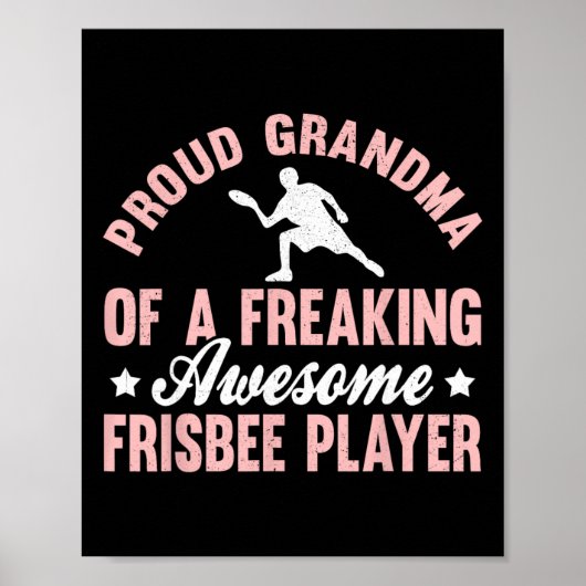 Frisbee Speler Ultimate Frisbee Disc Golf Oma  Poster (Voorkant)