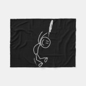 Frisbee Stickman Disc Golf Grappige Ultimate Frisb Fleece Deken (Voorkant (Horizontaal))