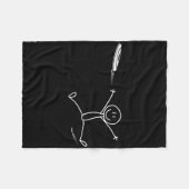 Frisbee Stickman Disc Golf Grappige Ultimate Frisb Fleece Deken (Voorkant (Horizontaal))