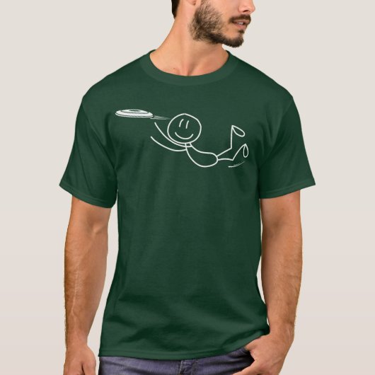 Frisbee Stickman Disc Golf Grappige Ultimate Frisb T-shirt (Voorkant)