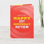 Frisbee voeg Jouw naam en Jaar Birthday toe Kaart (Voorkant)