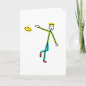Frisbee Werpende Stickman Kaart (Voorkant)