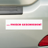 Frisch Geschieden Bumpersticker (Op auto)