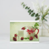 Frische Erdbeeren im Landhausstil Briefkaart (Staand voorkant)
