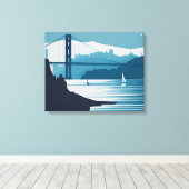 FRISCO BAY #1 CANVAS AFDRUK (Insitu (Houten vloer))