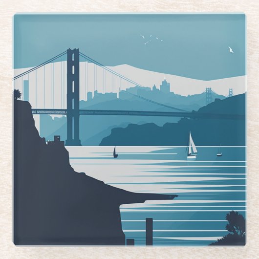 FRISCO BAY #1 GLAZEN ONDERZETTER (Voorkant)