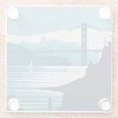 FRISCO BAY #1 GLAZEN ONDERZETTER (Achterkant)