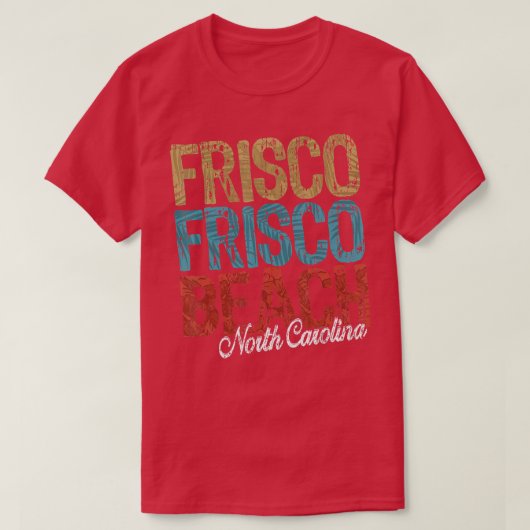 Frisco Beach North Carolina HIBISCUS SCRIPT Drie T-shirt (Design voorkant)