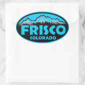 Frisco Colorado blauw ovale stickers (Tas)