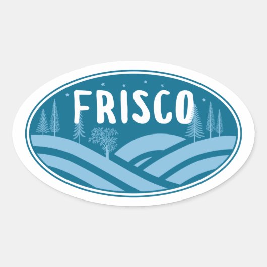 Frisco Colorado buitenshuis Ovale Sticker (Voorkant)