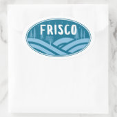 Frisco Colorado buitenshuis Ovale Sticker (Tas)