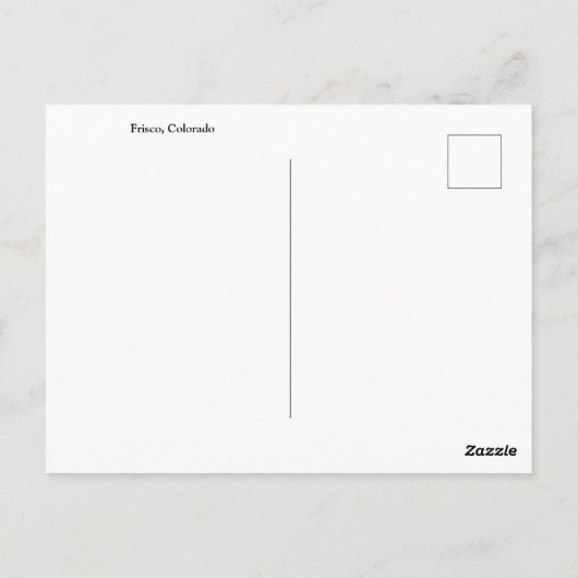 Frisco, Colorado, Clock Briefkaart (Achterkant)