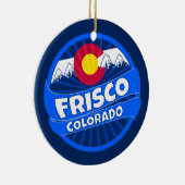 Frisco Colorado-gebergte brak vakantieversiering Keramisch Ornament (Rechts)