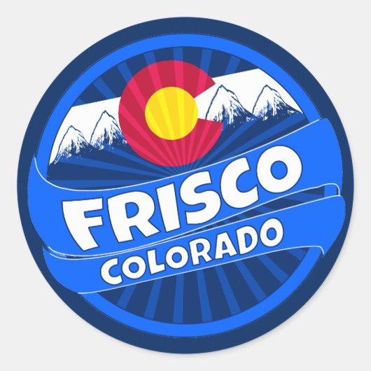 Frisco Colorado gebergte burst sticker (Voorkant)