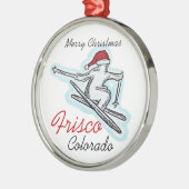 Frisco Colorado santa skier pet ornament (Links)