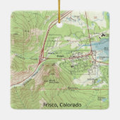 Frisco Colorado Topo Map Keramisch Ornament (Achterkant)