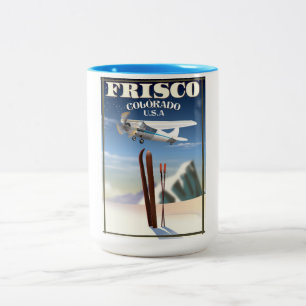 Frisco Colorado USA reisposter Tweekleurige Koffiemok