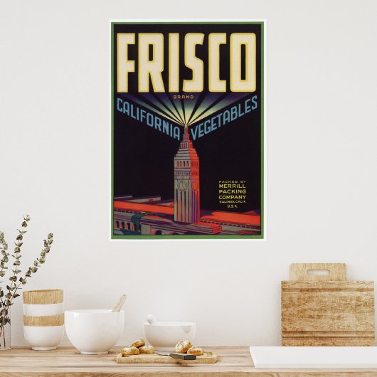 Frisco Old Vegetables Crate Labels AD Poster (Keuken)