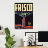 Frisco  Old Vegetables Crate Labels AD Poster (Thuiskantoor)