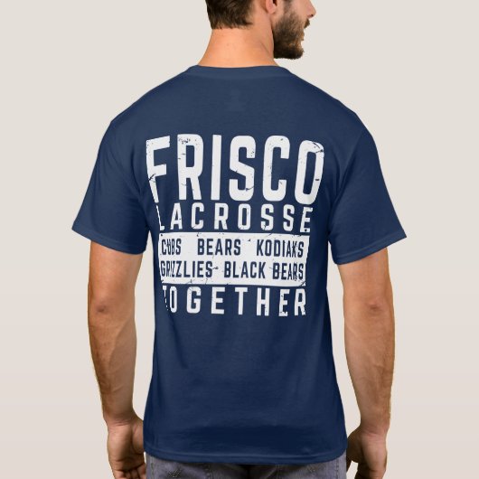 Frisco "Samen" voor/achter - donkerder basisproduc T-shirt (Achterkant)